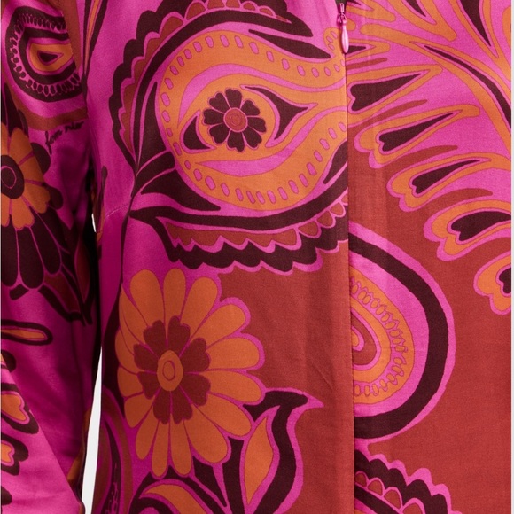NWT FARM Rio Floral Pink Maxi Dress. - Picture 3 of 8